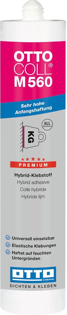 Ottocoll M560 X-Treme hybride lijm - 310 ml koker - wit - extreem hoge aanvangshechting voor bouw
