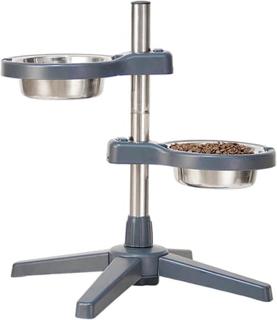 Verhoogde Hondenbak - Voerstation Huisdier - Comfortabel Eten - Verstelbare Hoogte - 36.5 x 36.5 x 46.5 cm - Meerkleurig