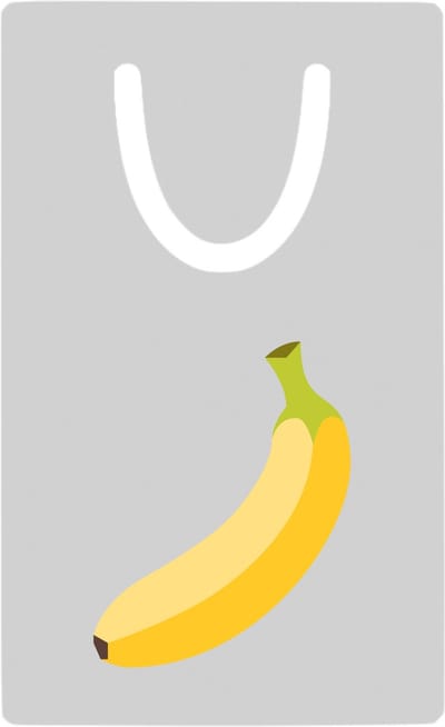 Hacebo® - Bananen metalen boekenlegger - Fruitschaal - fruit liefhebbers - Banaan - vrucht - gezond eten Bladwijzer boekenleggers - 7.6 cm x 5cm