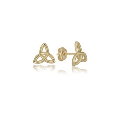 Flow Bloem Flower Gold Plated Oorknoppen Zilver (925 sterling) Oorbel Trendy Minimalistisch Combi Bedel Goudkleurig