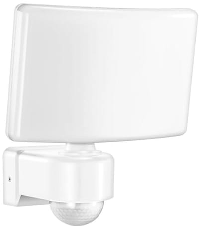 LED buitenspot “EL HOME” ML-40B7 met bewegingssensor 10 m / 240° PIR, 30W, 2200lm, schemersensor, IP65, AC 230V - voor buitengebruik, wandlamp, tuinlamp, spot - wit