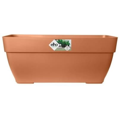 ELHO Bac a fleurs Terrasse Vibia Campana - L 77 x W 35 x H 33 cm - Extérieur - 100% recyclé - Marron