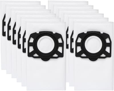12 stuks KFI 487 filterzakken - vervanging voor Karcher WD4 WD5 WD5 Premium/ MV4 MV5 MV6 nat- en droogstofzuiger - 2.863-006.0