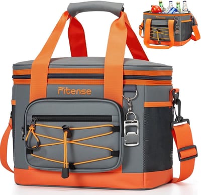 Thijox - Zachte Koeltas Geïsoleerd 20L - Inklapbare Camping Koelbox voor 27 Blikjes - 4-Lagig Lekvrij en Draagbaar voor Strand, Reizen, Picknick en Ka
