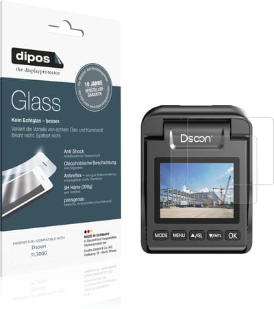 dipos – 2x Matte Pantserfolie geschikt voor Dsoon TL3000 | 9H Screenprotector