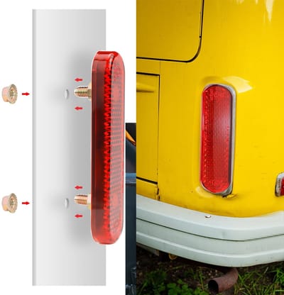 Dailygoods- Achterreflectoren Hoogwaardig Kunststof - Reflectoren Fiets - Reflectoren Aanhanger - Reflectoren Motorfiets - Reflectoren Scooter - E-keurmerk - Reflector