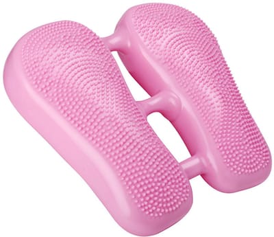 Opblaasbare stepper - Stepper - Voetmassage - Yoga - Fitness - Antislip pedaal - Gewichtsverlies voor vrouwen - 33*37*7cm - Roze
