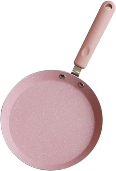Koekenpan Aluminium - Koekjespan Koekenpan - Ontbijt Maken - Antiaanbaklaag - 34 cm - Roze