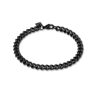 Twice As Nice Armband in edelstaal, zwartkleurig, gourmet 21cm