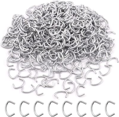 1000 Stuks 1/2 Inch Gegalvaniseerde Varkensringen Assortiment Kit voor Meubelstoffering, Bevestigen van Bungee Schok en Vlees- en Worstverpakkingen
