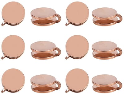 Dailygoods- Drukoorbellen 12 Stuks - Roségoud - Verstelbaar - Keloïde Oorbellen - Roestvrij Staal - Comfortabel Draagbaar