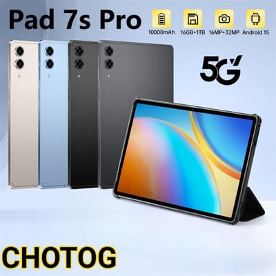 CHOTOG Nieuwe Pad 7s Pro Tab Originele Tablet Android 10.1 inch Tab PC Globale Versie 10000mAh 22GB+2TB Tablets 4G 5G Dual SIM WIFI Kindertablet