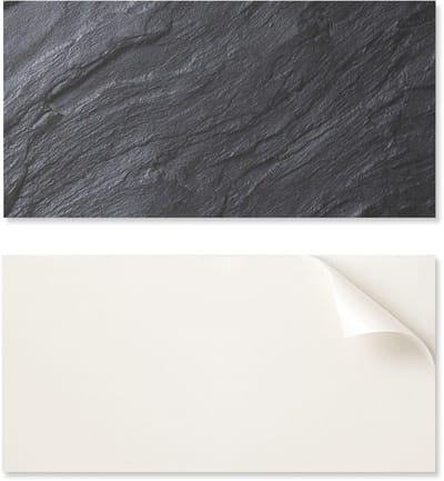 Zelfklevend PVC-eetkamerpaneel met afbeelding, 100x50 cm, met natuursteenstructuur.