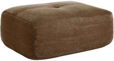 Jurrys hocker Donkerbruin – Voetenbank / Zitpoef – 92,5x75x40 cm – Comfortabele Ottoman voor Woonkamer - Zachte bekleding