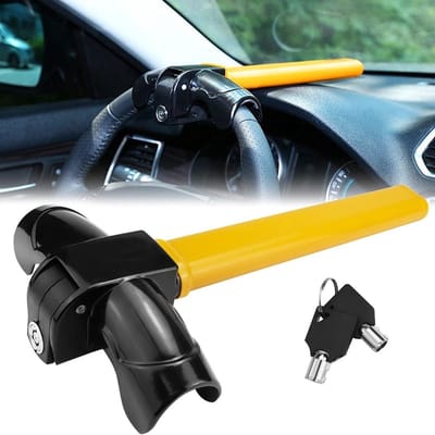 WNHB® Stuurslot auto - anti diefstal stuurwielslot - klauw slot met 2 sleutels - universeel stuurslot startbeveiliging
