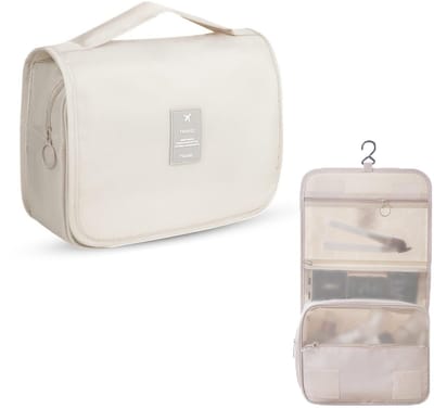 NTH products- Toilettas met ophanghaak - Make-uptas - 3 zakken - Duurzaam Oxford-stof - Waterdicht - Eenvoudig te reinigen - Toiletcase