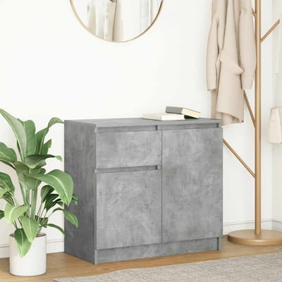 vidaXL - Dressoir - met - lade - 71x35x65 - cm - spaanplaat - betongrijs