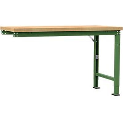 Manuflex aanbouw-werkbank Profi speciaal, tafelblad multiplex, 1500 x 700 mm, resedagroen