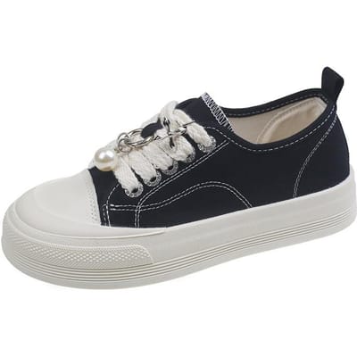 Smiley Face Parel Hanger Canvas Schoenen Dames Zomer Nieuwe Mode Veelzijdig Sportief Casual Board Schoenen 40 zwart