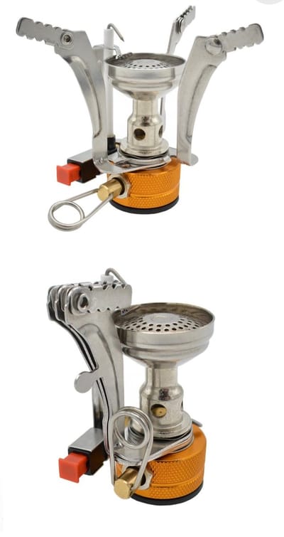 Opvouwbaar Mini Campingkooktoestel + 1 Gaspatroon
