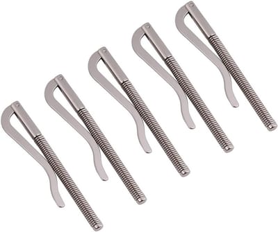 5-delige set veerclips voor geld, zilver kleur, ideaal voor mannen en vrouwen, geleverd in geschenkdoos, 80mm