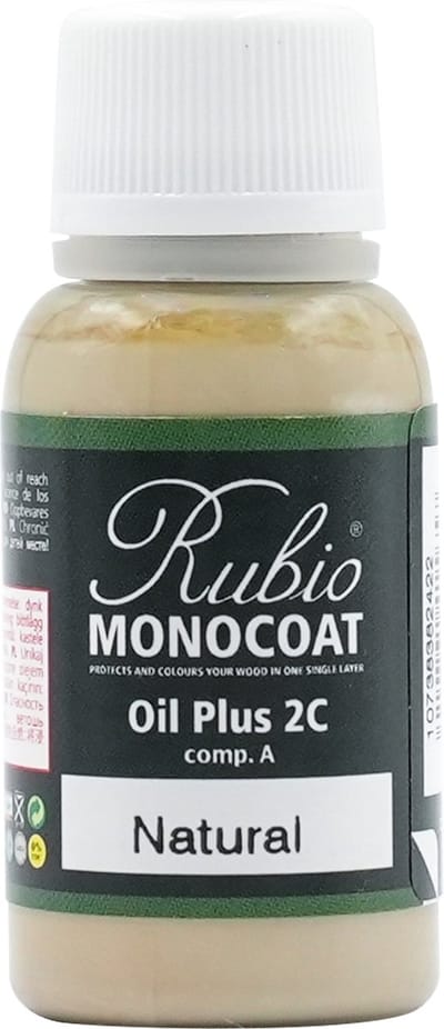 Rubio Monocoat Oil Plus 2C - Ecologische Houtolie in 1 Laag voor Binnenshuis - Natural, sample 20 ml (0.8 m²)