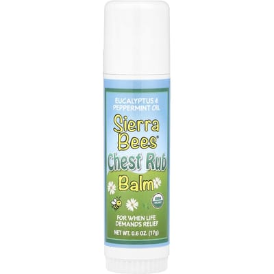 Borstzalf Balsem Stick, Eucalyptus & Pepermunt, 17G(0.6Oz) white