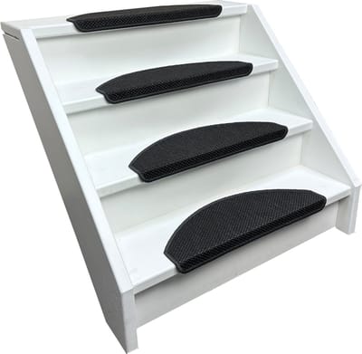 Elite Trapmatten - 13 stuks - Sisal look - Antraciet - 56x17x3,5cm - Trapmatten - halve maantjes
