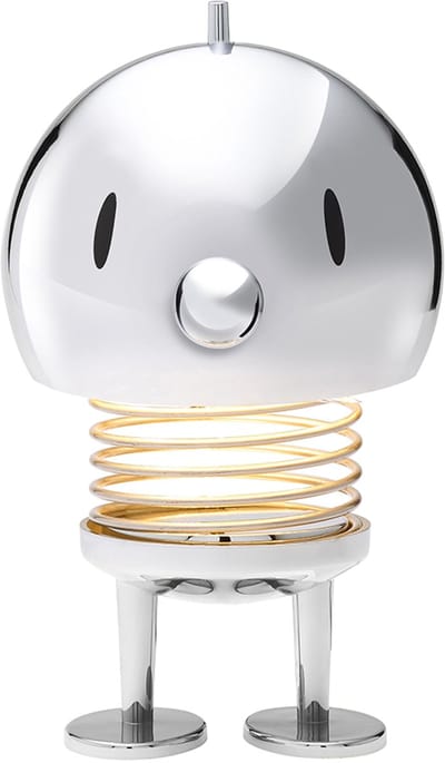 Hoptimist Bumble LED Tafellamp - L - Chroom - Dimbare Touch Tafel Lamp - Draadloos en Oplaadbaar via USB-C – Perfect als Tafellampen voor Slaapkamer of Woonkamer