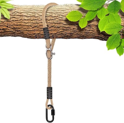 Verstelbare Touwset voor Boomschommel, Hangmat en Buitenstoelen - Max. Gewicht 454 kg, 105 cm, Beige, Ideaal voor Speeltuin en Tuinactiviteiten