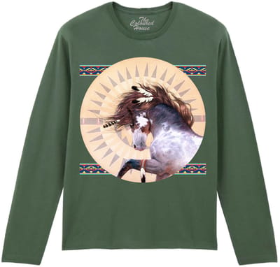 Paard Native Spirit Circle The Coloured House Longsleeve T-shirt XXL
