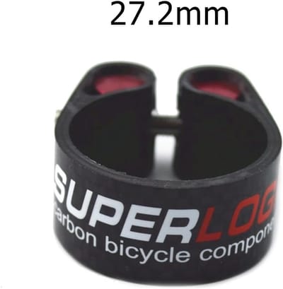 Zadelpenklem - Fietsaccessoire - Racefiets Onderhoud - Koolstofvezel Aluminium - 27.2mm - Zwart Rood