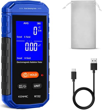 Handheld EMF Meter - Oplaadbare Elektromagnetisch Veld Detector met LCD Scherm voor Thuis en Buiten