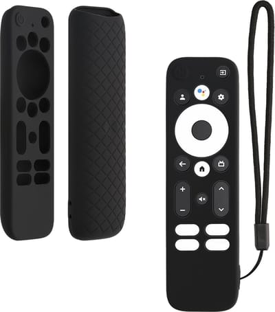 kwmobile hoes geschikt voor MECOOL KD3 android TV stick - Siliconen anti-slip hoes voor afstandsbediening in zwart