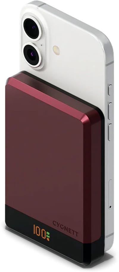 Cygnett Single USB-C Powerbank 10.000 mAh 15W - MagSafe Compatible - Cherry