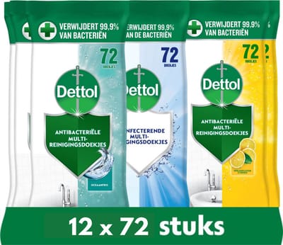 Dettol Doekjes 72st - 12 Stuks - Citrus - Hygienisch - Oceaan - Voordeelverpakking