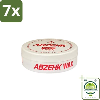 7 x Abzehk - Hair Wax - Red Mega Look - Glanzende Styling & Krachtige Hold - 150ml - Grootverpakking - Haarwax - Stylingwax - Mega Hold - Glans - Mannenhaar