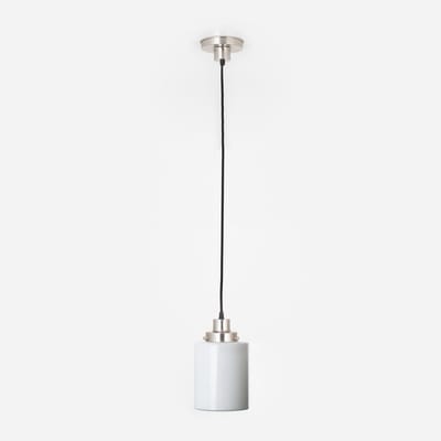 Hanglamp aan snoer Strakke Cilinder 20's Matnikkel - Art Deco Trade