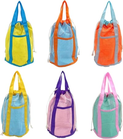 Kinder tas - Opbergzak trekkoord - Buiten spelen - Ergonomische schoudersteun - 6 stuks - Niet gespecificeerd