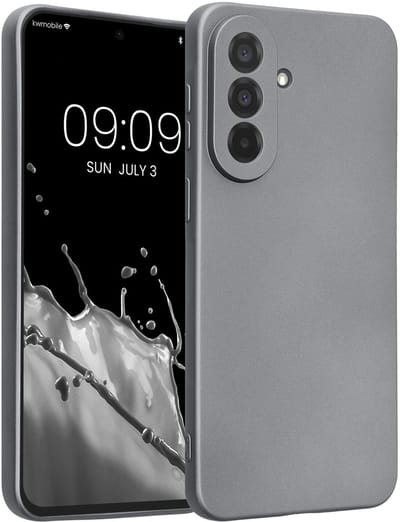 kwmobile metallic telefoonhoesje van TPU - geschikt voor Samsung Galaxy A37 5G - Flexible case voor smartphone - In metallic grijs