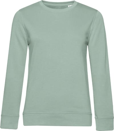 Organic Inspire Crew Neck Sweater Women B&C Collectie Sage Groen maat S