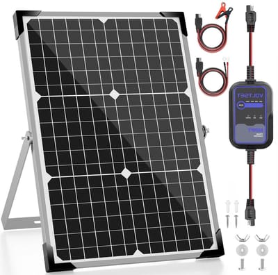 Zonnepaneel Kit - Zonne Charger - Accu Opladen - MPPT Driver - 30 Watt - Zwart