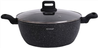 Klausberg 7672 - Zwart Marmeren kookpan - 28 cm - zwart - met deksel