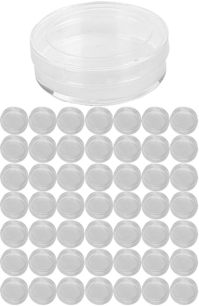 Dailygoods- Opbergdoos 50 stuks - Cilindrische Dozen - Duurzaam Kunststof - Transparant - Organizer voor Horlogeonderdelen - Perfect voor Reparaties - Opbergcontainer