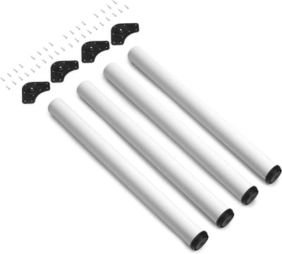 Tafelpoten Set - Meubelpoten - Meubels Maken - In Hoogte Verstelbaar - Ø60x710mm - Wit
