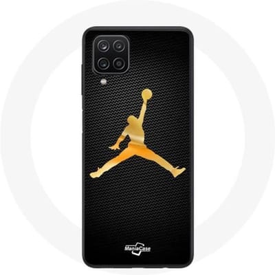 Coque - Maniacase - Samsung Galaxy A12 - Jaune - Logo Michael Jordan - Souple jaune