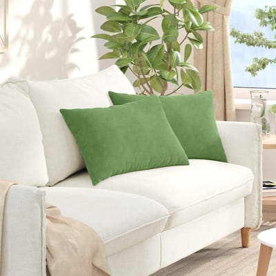 vidaXL - Zitkussens - 2 - pcs - Lichtgroen - 60 - x - 40 - cm - Corduroy - stof