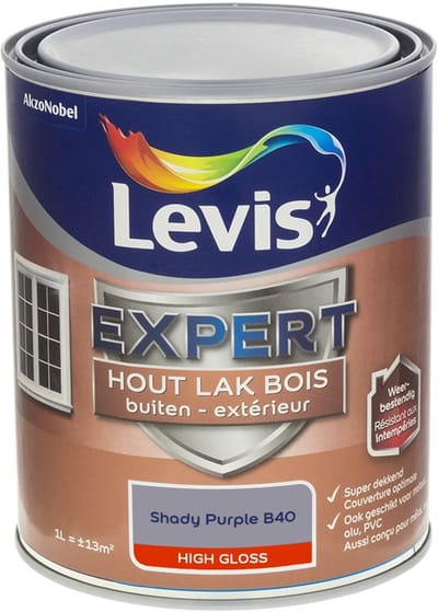 Levis - Expert Hout Lak Buiten High Gloss Mix - Shady Purple B40 - Mengverf - 1 L