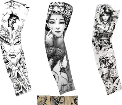 Livano Tattoo Sleeve - Voor Volwassenen - Mouw - Tatoeage - Arm Warmer - Zonbescherming - UV Beschermend - 3 Paar
