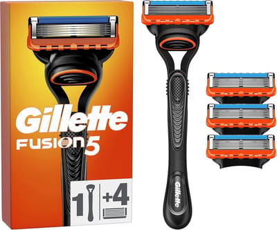 Scheersysteem Voor Mannen, Ergonomisch Handvat, 4 Navulmesjes, Antifrictiemesjes Voor Een Gladde Scheerbeurt